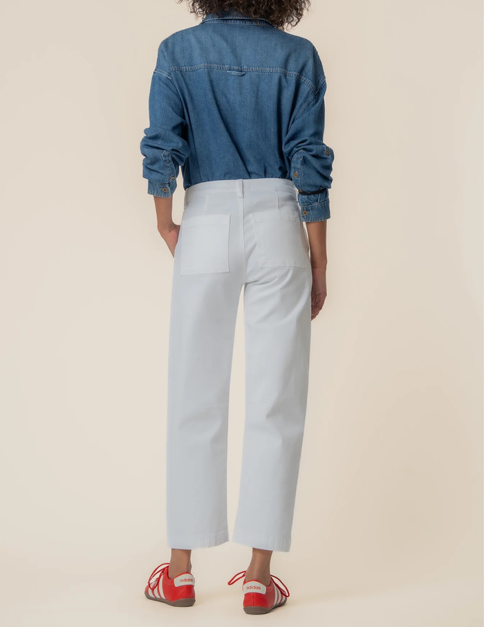 Ashton Wide Leg Barrel- Optic White