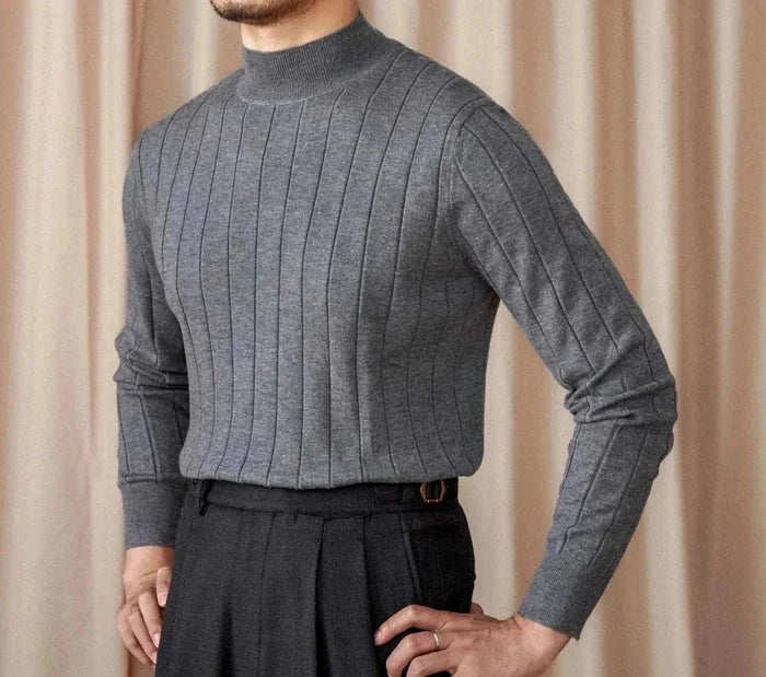 Autumn turtleneck premium sweater - AntoniosClothing - Black