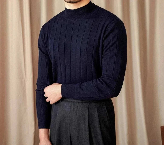 Autumn turtleneck premium sweater - AntoniosClothing - Black