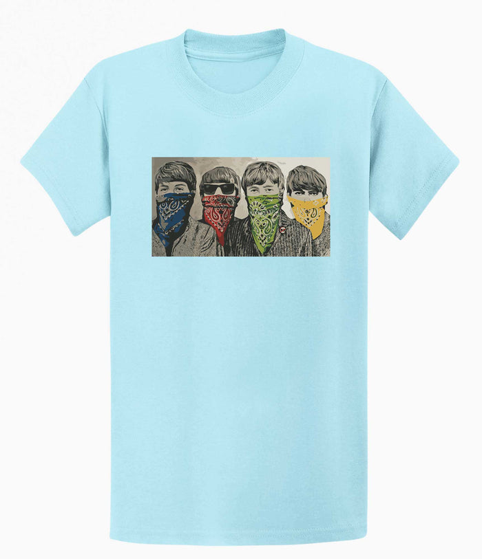 Banksy Unisex T-shirt  - Beatles with Bandanas Banksy-Apparel