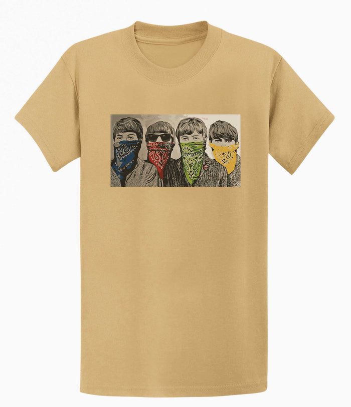 Banksy Unisex T-shirt  - Beatles with Bandanas Banksy-Apparel