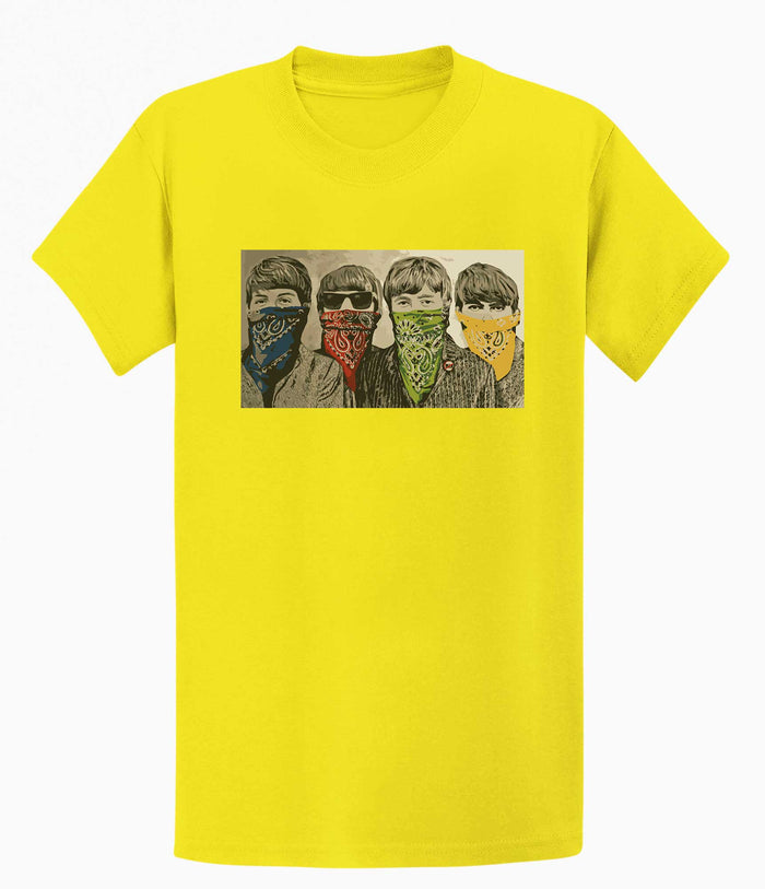 Banksy Unisex T-shirt  - Beatles with Bandanas Banksy-Apparel