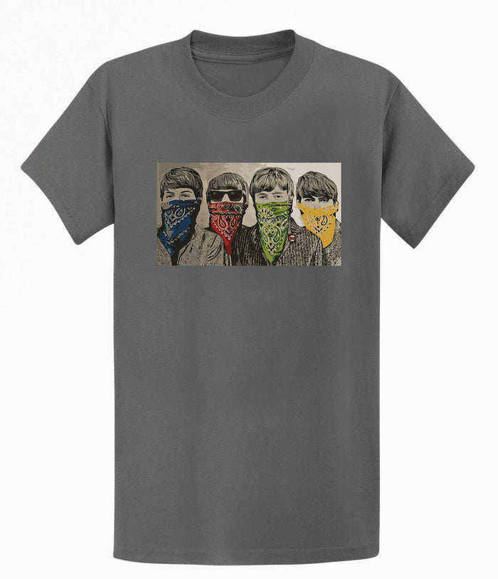 Banksy Unisex T-shirt  - Beatles with Bandanas Banksy-Apparel