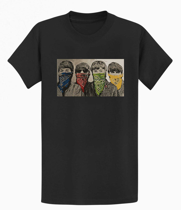 Banksy Unisex T-shirt  - Beatles with Bandanas Banksy-Apparel