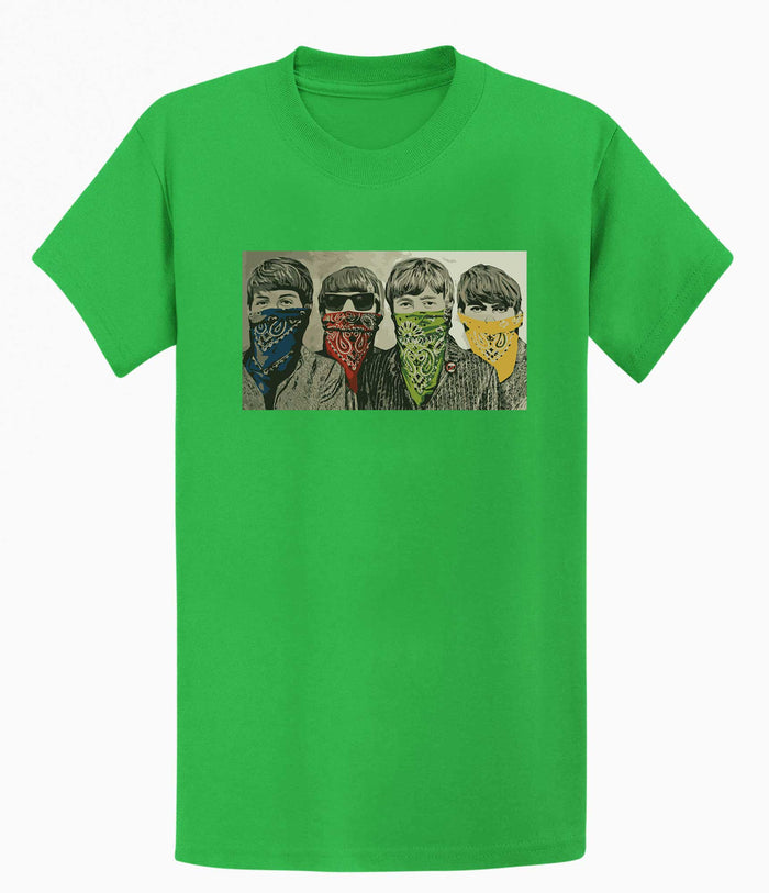 Banksy Unisex T-shirt  - Beatles with Bandanas Banksy-Apparel
