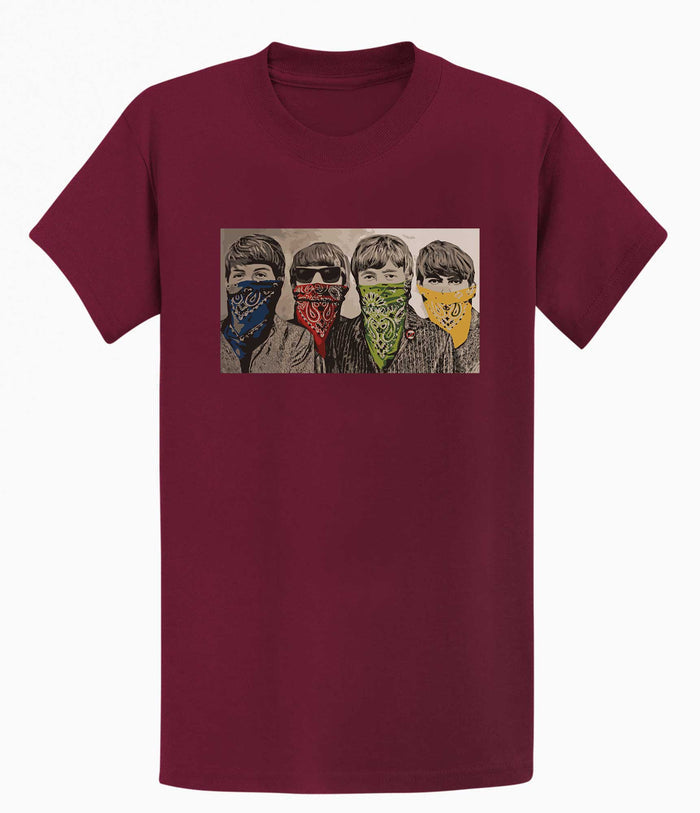 Banksy Unisex T-shirt  - Beatles with Bandanas Banksy-Apparel