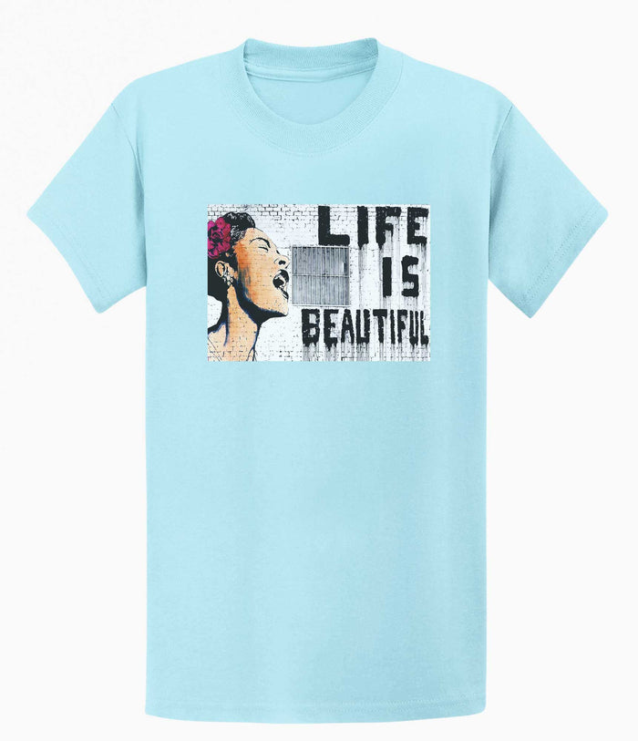 Banksy Unisex T-shirt - Life is Beautiful Banksy-Apparel