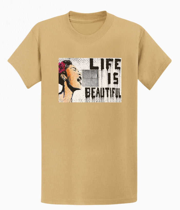 Banksy Unisex T-shirt - Life is Beautiful Banksy-Apparel