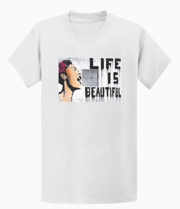 Banksy Unisex T-shirt - Life is Beautiful Banksy-Apparel