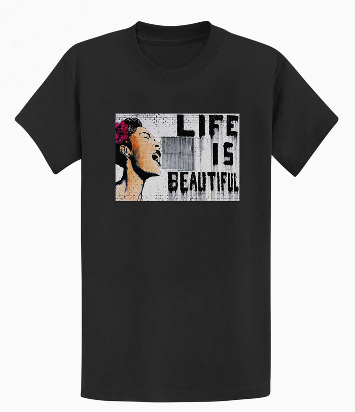 Banksy Unisex T-shirt - Life is Beautiful Banksy-Apparel