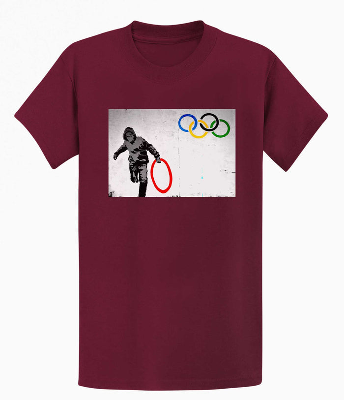 Banksy Unisex T-shirt  - Olympic Theft Banksy-Apparel