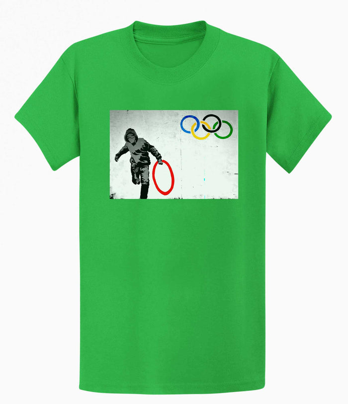 Banksy Unisex T-shirt  - Olympic Theft Banksy-Apparel