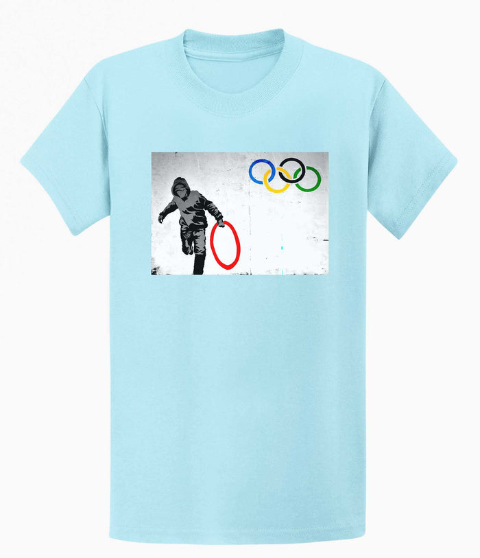 Banksy Unisex T-shirt  - Olympic Theft Banksy-Apparel