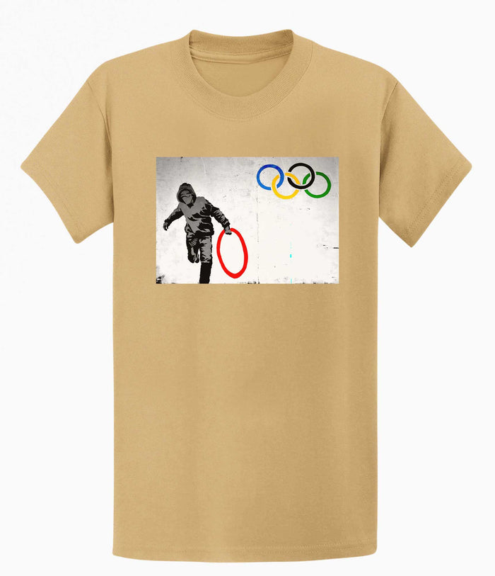 Banksy Unisex T-shirt  - Olympic Theft Banksy-Apparel