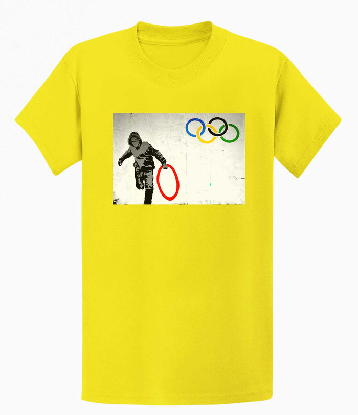 Banksy Unisex T-shirt  - Olympic Theft Banksy-Apparel