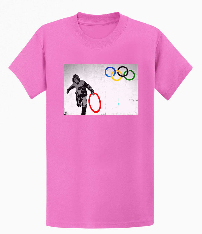 Banksy Unisex T-shirt  - Olympic Theft Banksy-Apparel
