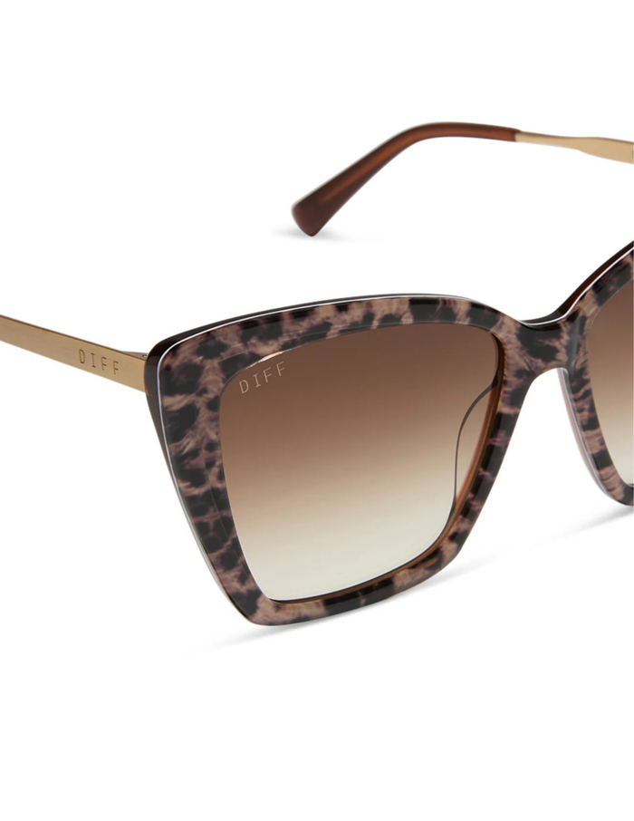 Becky II- Leopard Tortoise Brown Gradient Sunglasses