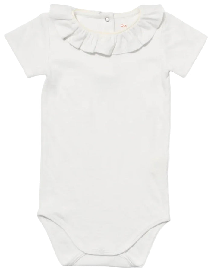 Belle Ruffle One Piece - Vanilla Piping