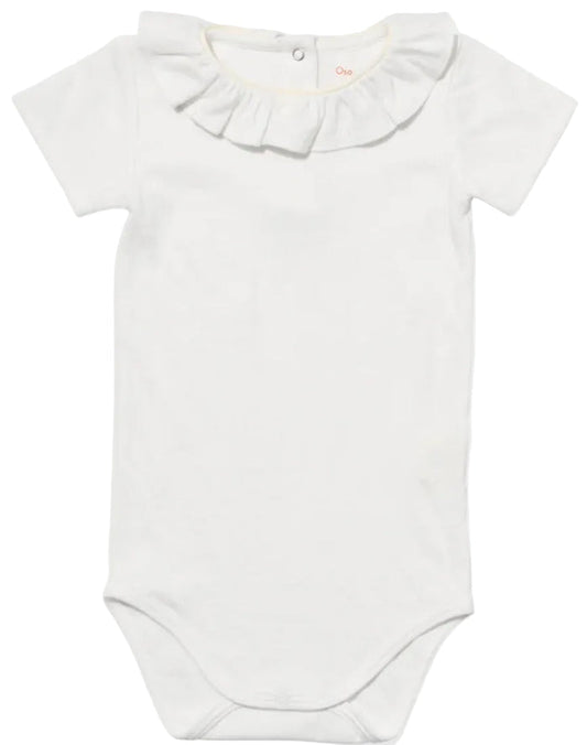 Belle Ruffle One Piece - Vanilla Piping