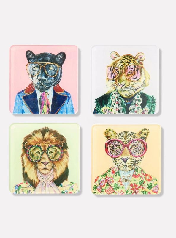 Big Cats Coasters- Set of 4