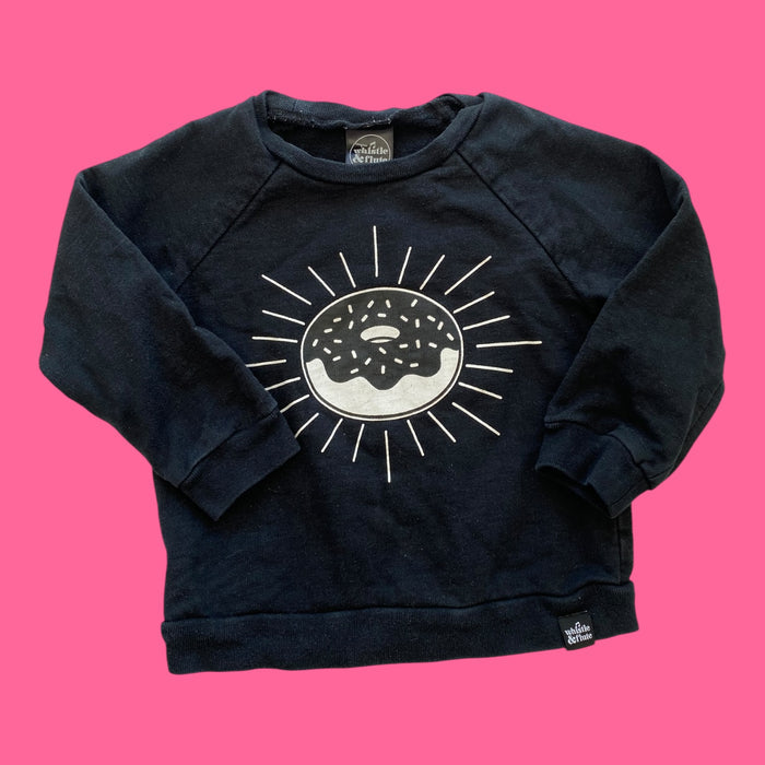blac k whistle&flute sweatshirt, 1/2y