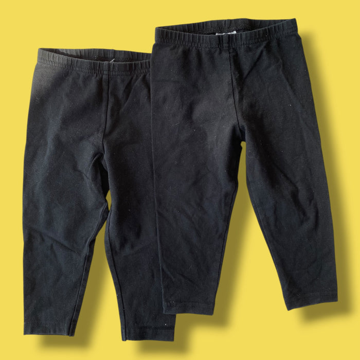 Black Carters Set of 2 Leggings, 24m