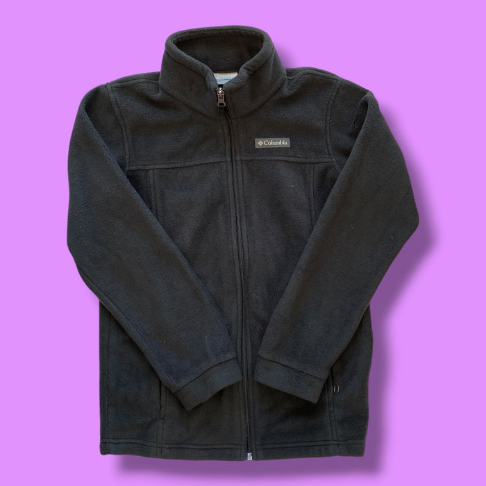 Black Columbia Fleece Zip Up, 10-12Y