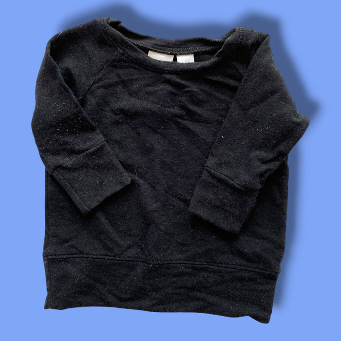 black everlee baby long sleeve, 3-6m