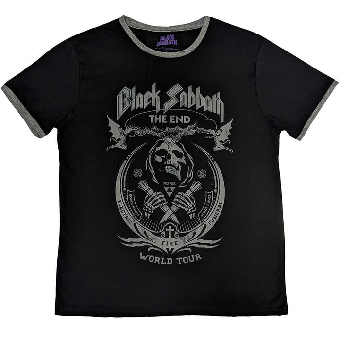 Black Sabbath Ringer T-shirt - The End Mushroom Cloud Rock Off