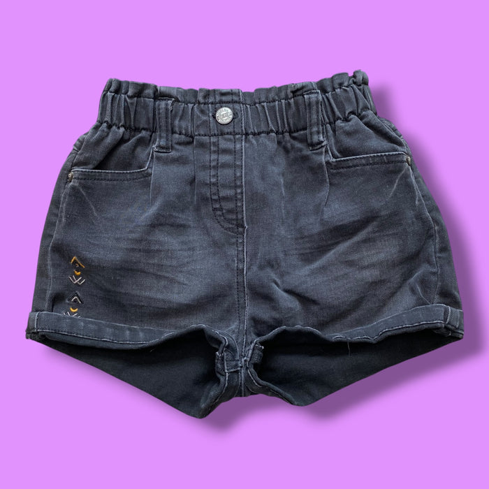 Black Souris Mini Denim Shorts, 6Y