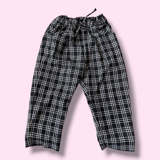 Black Zara plaid pants, 3-4Y