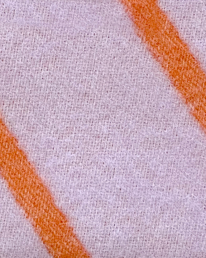 Blanket LINES Lilac / Orange 4.25 x 6.5ft