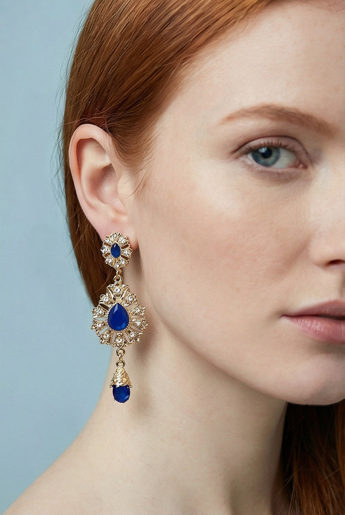 Blue Ara Earrings