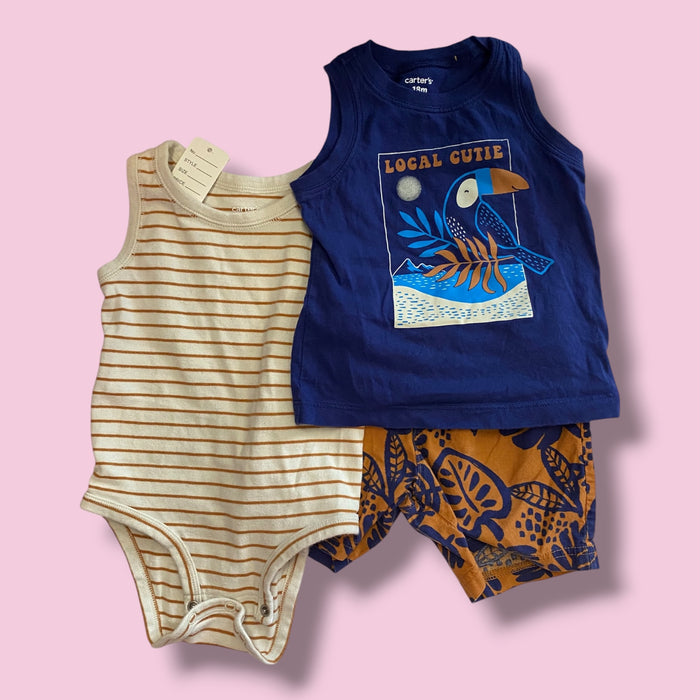 Blue Carters 3 piece set, 18m