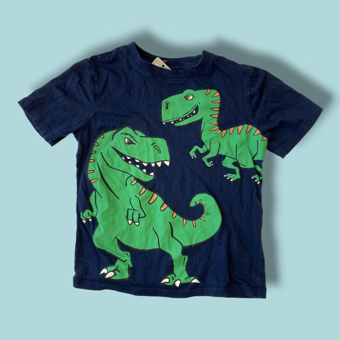 Blue h&m dino shirt, 4-6y