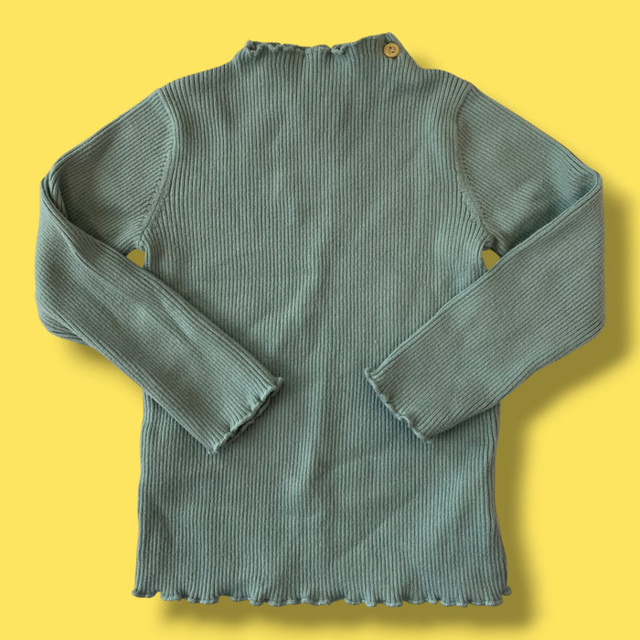 blue h&m ribbed mock neck, 18m