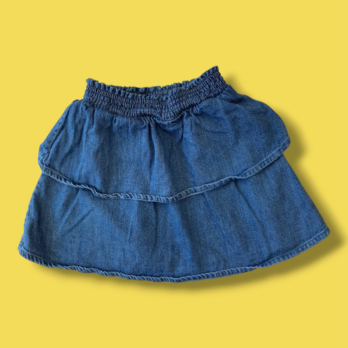 Blue Mini Boden Denim Skirt, 7-8Y
