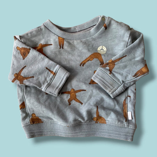 blue Noppies sloth sweater, 3-6m