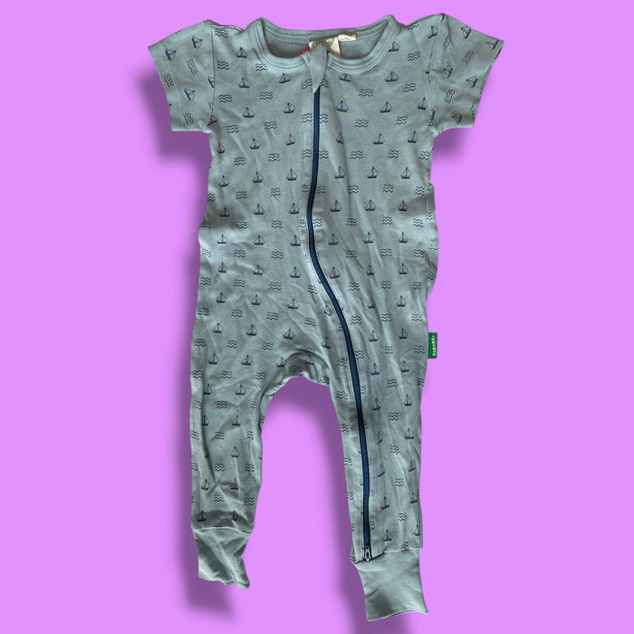 blue parade romper, 18-24m