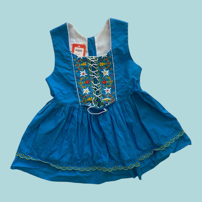 blue  swiss dress, 2y