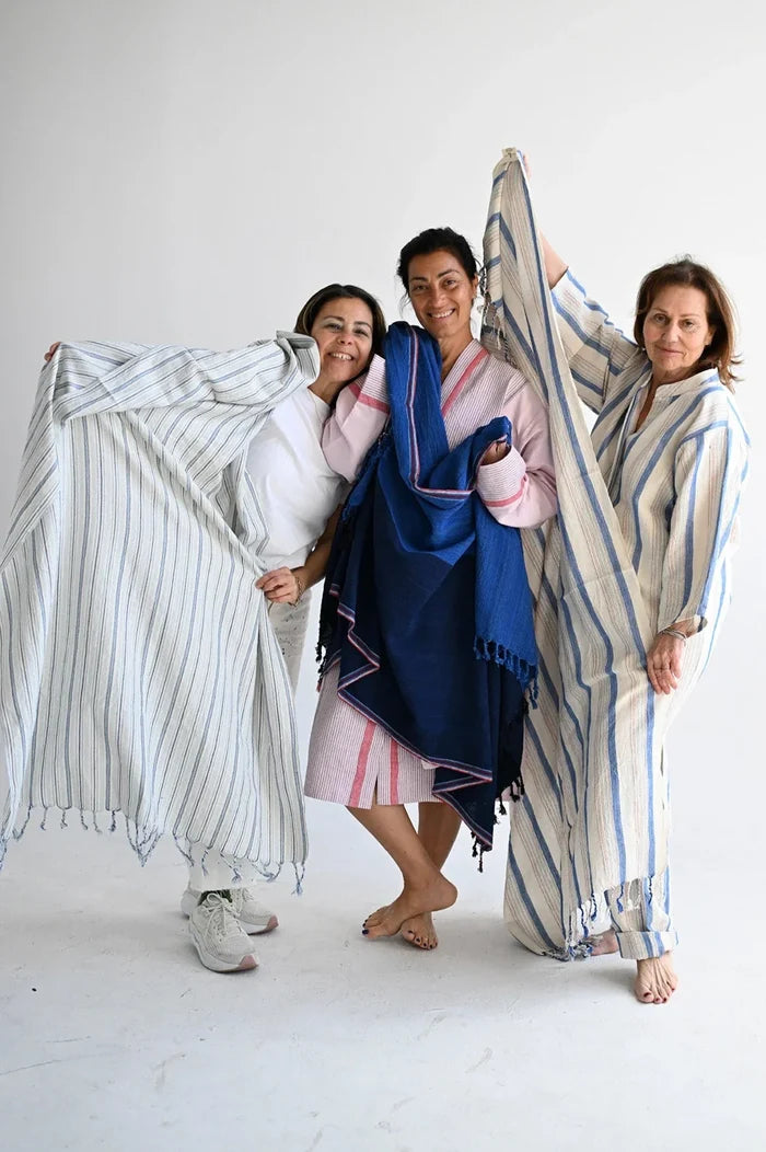 Blue Thin Stripe  Cape Towel