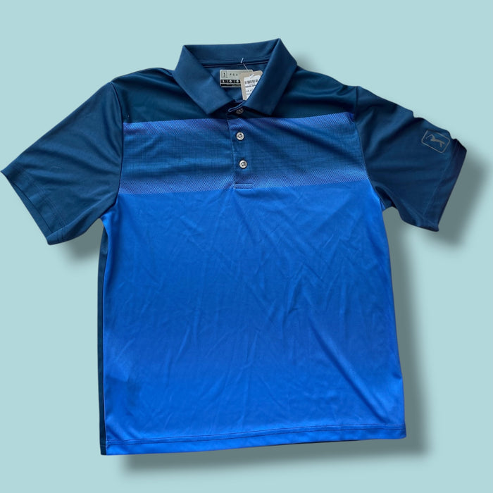 blue under armor athletic polo, 14-16Y