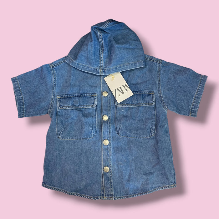Blue Zara NWT Denim Shacket, 5Y