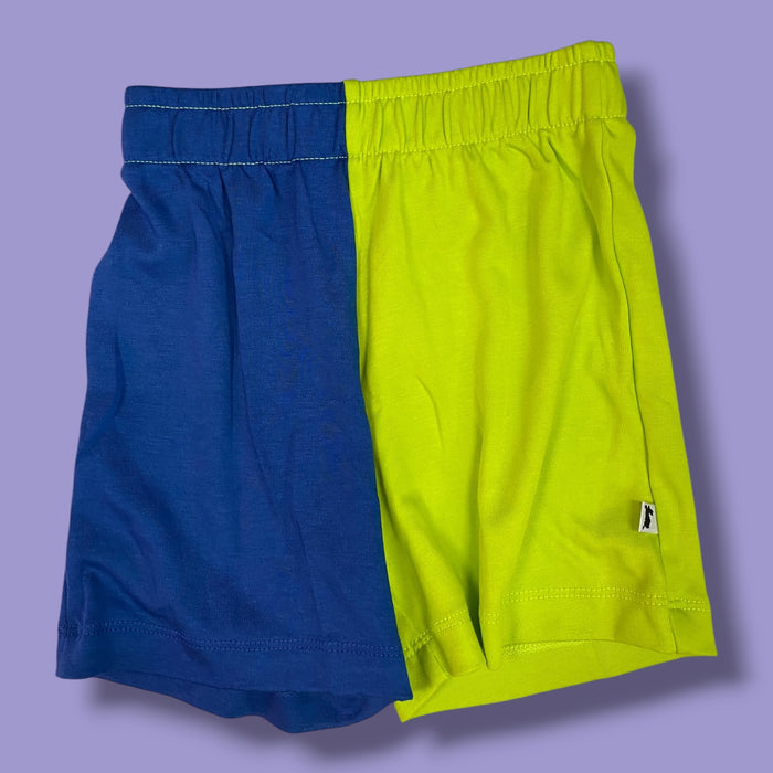 Blue/Green Little & Lively Shorts, 3-4Y