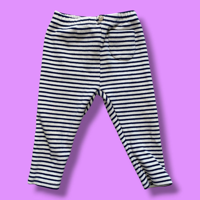 Blue/White Zara striped pants, 9-12m