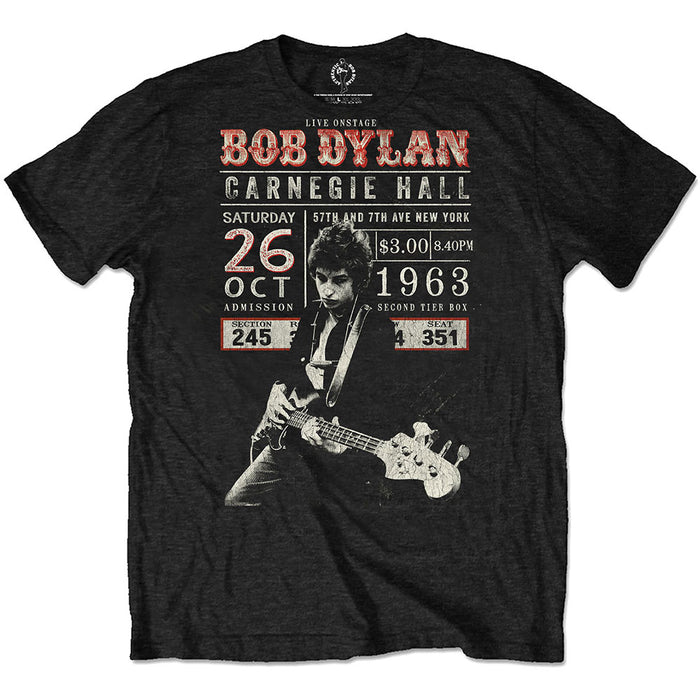Bob Dylan Unisex T-shirt - CARNEGIE HALL '63 Rock Off