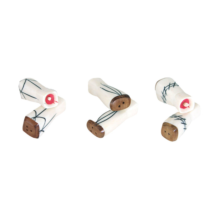 Bone Salt and Pepper Shakers