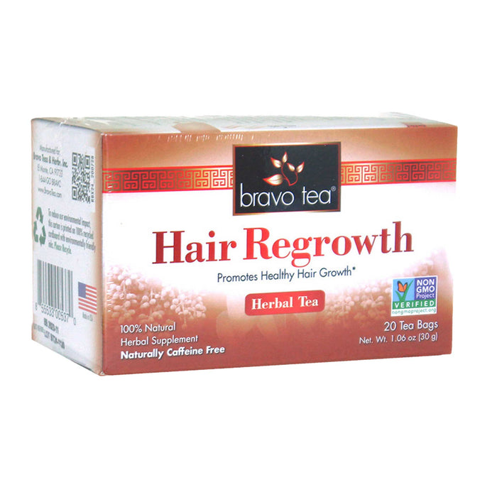 Bravo Hair Regrowth Tea – Herbal Blend for Hair & Scalp Health (20 Bags) - Yado African & Caribbean Market