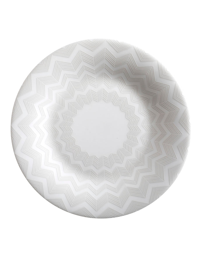 Bread & Butter Plate, ZIG ZAG WHITE, Set of 6 diam. 6"