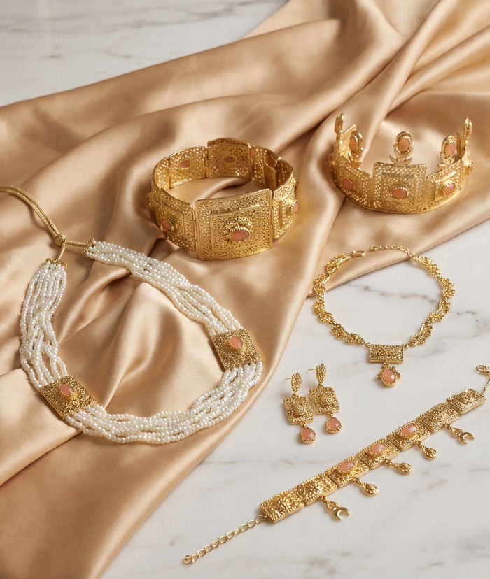Bridal Accessories gold/pink